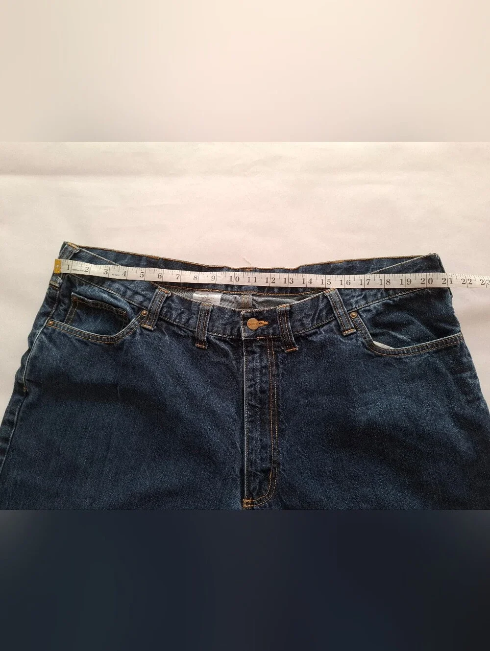 Carhartt Classic Dark Blue Men's Jeans Relaxed Fit 44X34
